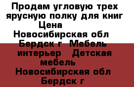 Продам угловую трех ярусную полку для книг › Цена ­ 1 500 - Новосибирская обл., Бердск г. Мебель, интерьер » Детская мебель   . Новосибирская обл.,Бердск г.